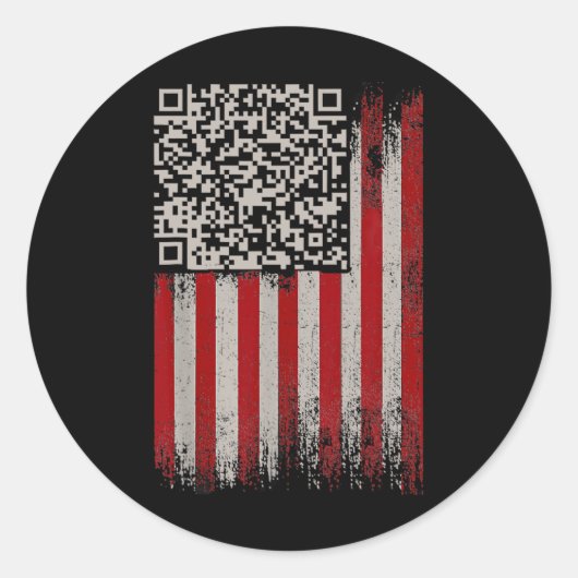 Grappige QR Trump Dansende Danscode 1 Ronde Sticker (Voorkant)