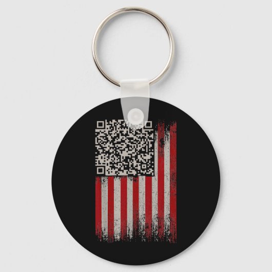 Grappige QR Trump Dansende Danscode 1 Sleutelhanger (Voorkant)