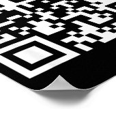 Grappige Qr Wees Geen Klein Kreng Code Zeggende Qu Poster (Hoek)
