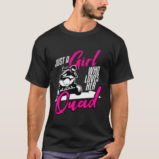 Grappige Quad ATV Girl Four Wheeler Ride Vuile Vro T-shirt (Voorkant)