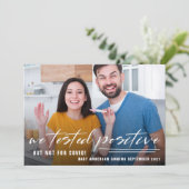 Grappige Quarantaine Foto Zwangerschap Aankondigin Aankondiging (Staand voorkant)