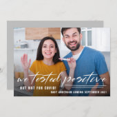 Grappige Quarantaine Foto Zwangerschap Aankondigin Aankondiging (Voorkant / Achterkant)