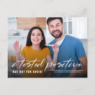 Grappige Quarantaine Foto Zwangerschap Aankondigin Briefkaart