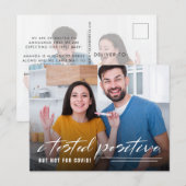 Grappige Quarantaine Foto Zwangerschap Aankondigin Briefkaart (Voorkant / Achterkant)