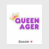Grappige Queen Ager Waterdicht Sticker (Vel)