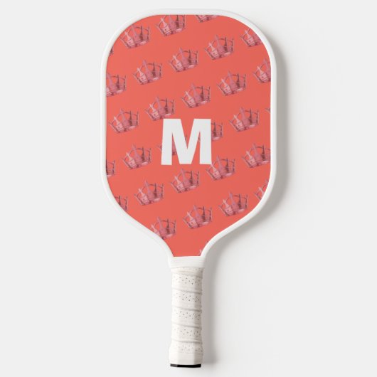 Grappige Queen Dinker Aangepaste Citaat Initiaal Pickleball Paddle (Achterkant)