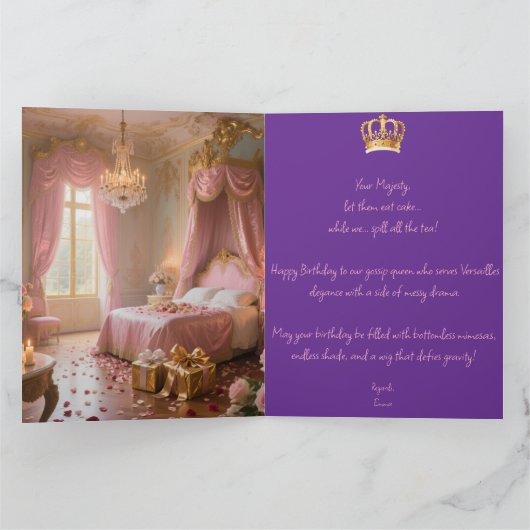 Grappige Queen Verjaardag Kaart (Binnen)