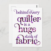 Grappige Quilt Quote Quilting Stash Briefkaart (Voorkant / Achterkant)