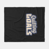 Grappige Quilten Doelen Quilten Fleece Deken (Voorkant (Horizontaal))