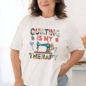 Grappige Quilting Vrouw T-shirt