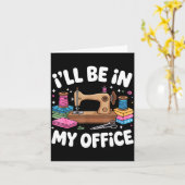 Grappige Quiltkunst Voor Mannen Vrouwen Kat Quilt  Kaart (Gele Bloem)