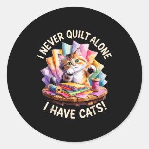 Grappige Quiltkunst Voor Mannen Vrouwen Quilt Lief Ronde Sticker