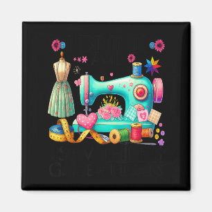 Grappige quiltkunst voor vrouwen quilten naaien li magneet