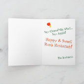 Grappige Quirk Apple Head Rosh Hashanah Grappige G Kaart (Binnen)
