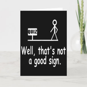 Grappige Quiz Grap Stick Figuur Niet Een Goed Teke Kaart