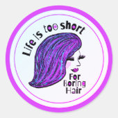 Grappige Quote Artiesten Creatieven Kapper Salons Ronde Sticker (Voorkant)