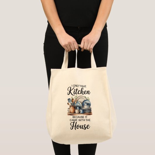 Grappige Quote Boodschappen Tote Bag (Voorkant (product))