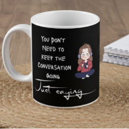Grappige Quote Chille Vibes Introvert Geschenk Mok
