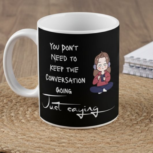 Grappige Quote Chille Vibes Introvert Geschenk Mok