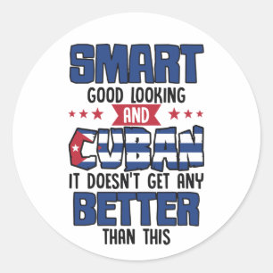 Grappige quote Cubaanse vlag Nationaliteit Ronde Sticker