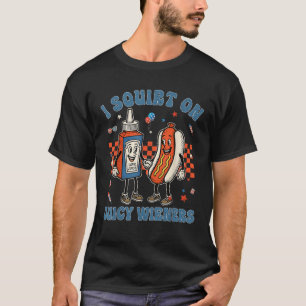 Grappige quote die ik spuit op sappige wieners man t-shirt