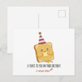 Grappige quote: een toost voor jou op je verjaarda briefkaart (Voorkant / Achterkant)