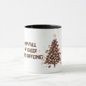 Grappige quote en koffiebonen kerstboom mok (Midden)