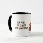 Grappige quote en koffiebonen kerstboom mok (Voorkant links)