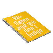 Grappige quote gele notitieboek (Rechterzijde)