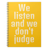 Grappige quote gele notitieboek (Voorkant)