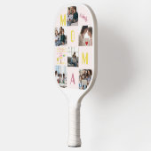 Grappige Quote Gepersonaliseerde 6 Foto's Pickleba Pickleball Paddle (Links)