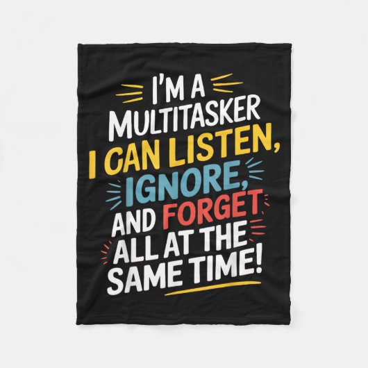 Grappige Quote Grappige Multitask Grappige Spreuk Fleece Deken (Voorkant)