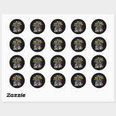 Grappige Quote Grappige Multitask Grappige Spreuk Ronde Sticker (Vel)