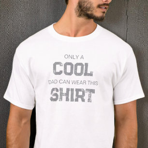 Grappige Quote Grijze Typografie Humor Coole Papa T-shirt