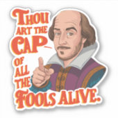 Grappige quote Humor belediging kleurrijke Sass Sticker (Voorkant)