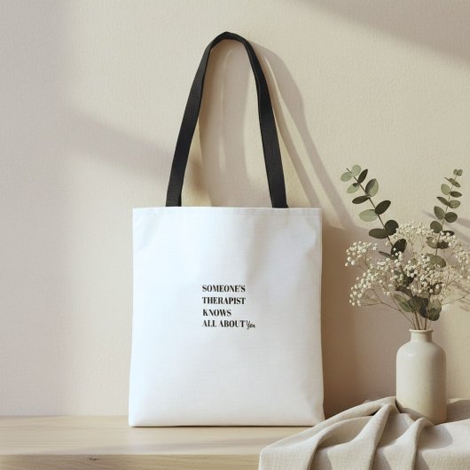 Grappige quote humor inspirerende typografie tote bag