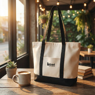Grappige quote humor minimalistische zwart-wit tote bag