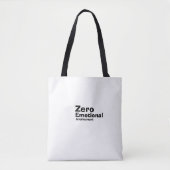 Grappige quote humor zwart-wit typografisch tote bag (Voorkant)