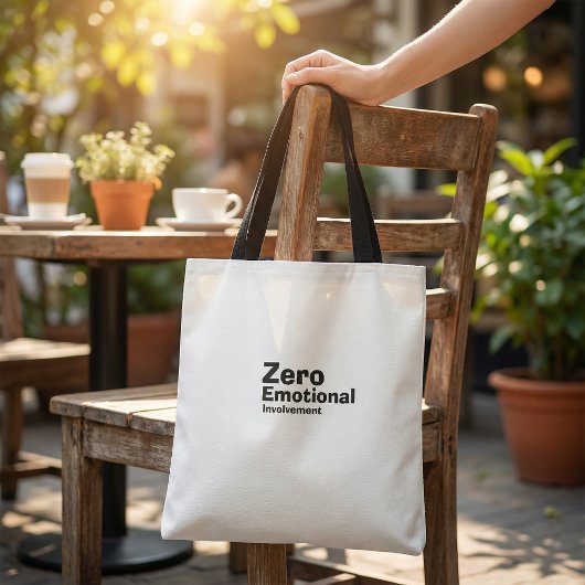 Grappige quote humor zwart-wit typografisch tote bag