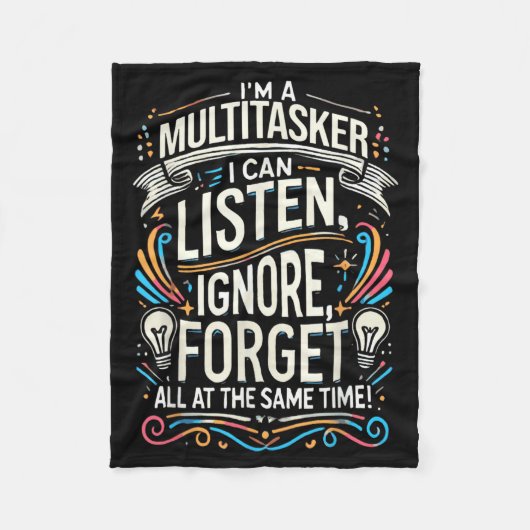 Grappige Quote Humoristische Multitask Grappige Sp Fleece Deken (Voorkant)