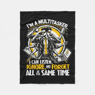 Grappige Quote Humoristische Multitask Grappige Sp Fleece Deken