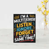 Grappige Quote Humoristische Multitask Grappige Sp Kaart (Gele Bloem)