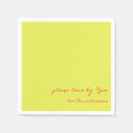 Grappige Quote Introvert Humor Aangepaste Chartreu Servet (Voorkant)