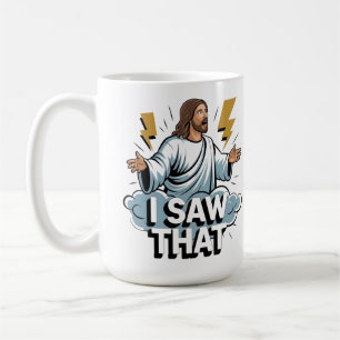 Grappige Quote Jezus Meme Die Ik Zag Christelijke  Koffiemok