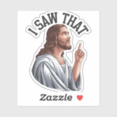Grappige Quote Jezus Meme Die Ik Zag Christelijke Sticker (Vel)