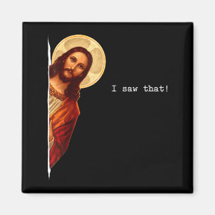 Grappige quote Jezus meme die ik zag dat christeli Magneet