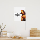 Grappige Quote Jezus Meme Ik Zag Dat Christen Poster (Keuken)