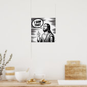 Grappige Quote Jezus Meme Ik Zag Dat Christen Poster (Keuken)