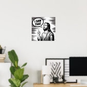 Grappige Quote Jezus Meme Ik Zag Dat Christen Poster (Thuiskantoor)