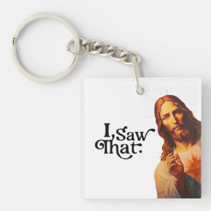 Grappige Quote Jezus Meme Ik Zag Dat Christen Sleutelhanger